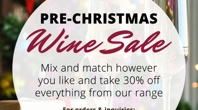 Pre-Christmas Wine Sale!